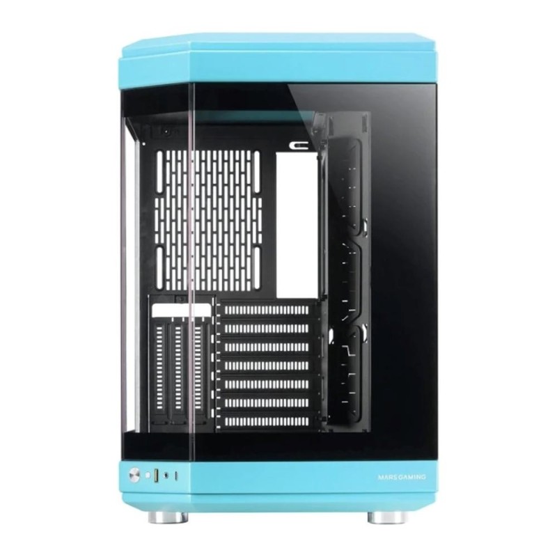 Caja ordenador mars gaming mc - 3t atx cristal templado azul