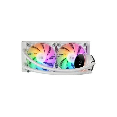 Kit refrigeracion liquida mars gaming mllcd240w frgb 2x 120mm blanco