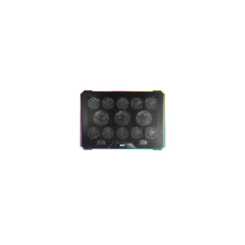 Soporte Refrigerante Mars Gaming MNBC13 para Portátiles hasta 17″/ Iluminación LED