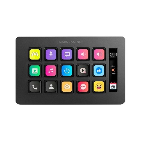 Stream Deck Slim Mars Gaming MSD-ONE/ 15 Teclas LCD/ Negro