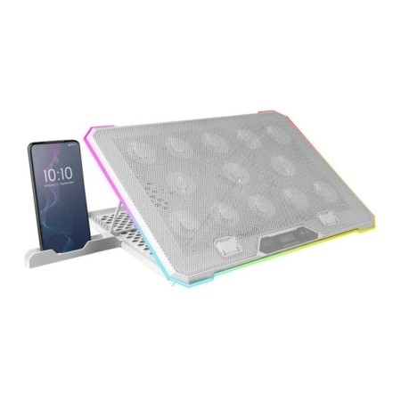 Soporte Refrigerante Mars Gaming MNBC13 para Portátiles hasta 17″/ Iluminación LED