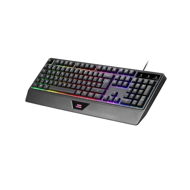 Pack Gaming Mars Gaming MCP124/ Teclado H-MECH + Ratón Óptico + Alfombrilla/ Negro