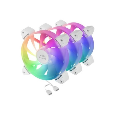 Ventilador caja mars gaming mf - 3a argb 3x 120mm blanco