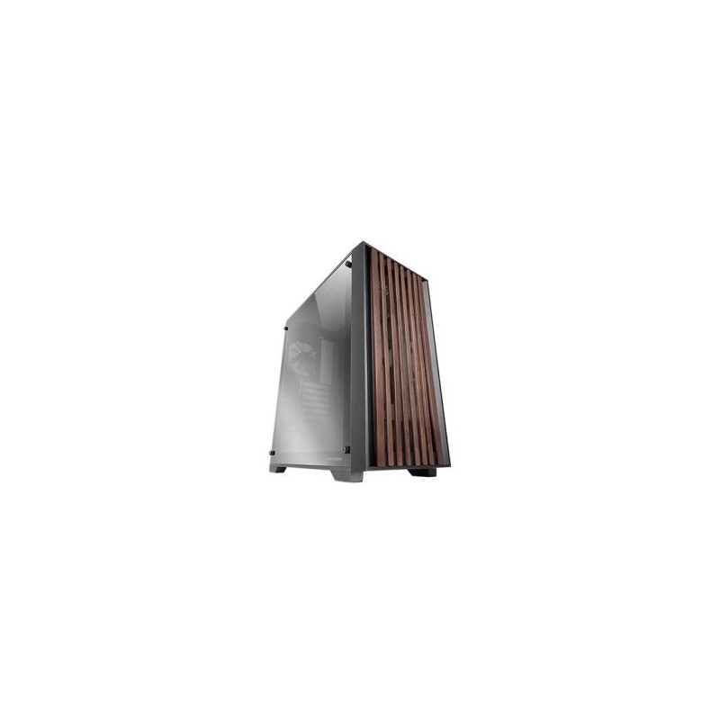 Caja ordenador mars gaming mcwoodc atx cristal cromado negra