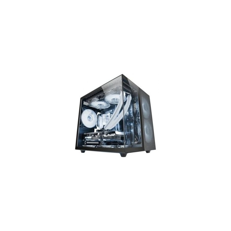 Caja ordenador mars gaming mcfusionm matx cristal templado negro