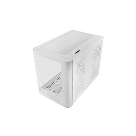 Caja ordenador mars gaming mcfusionm matx cristal templado blanca