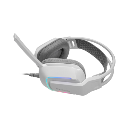Auriculares Gaming con Micrófono Mars Gaming MH-Strike/ Jack 3.5/ USB/ Blancos