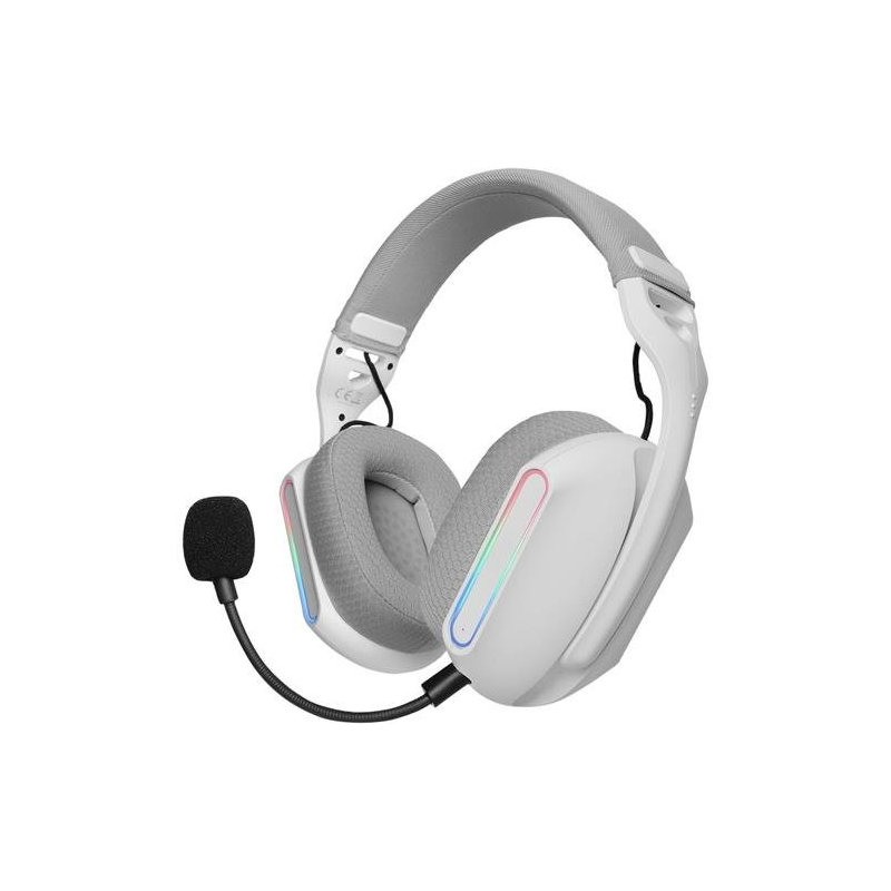 Auriculares Gaming Inalámbricos con Micrófono Mars Gaming MHWPRO/ Jack 3.5/ Bluetooth/ Blancos
