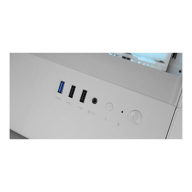 Caja ordenador mars gaming mcxo atx arb cristal templado blanca
