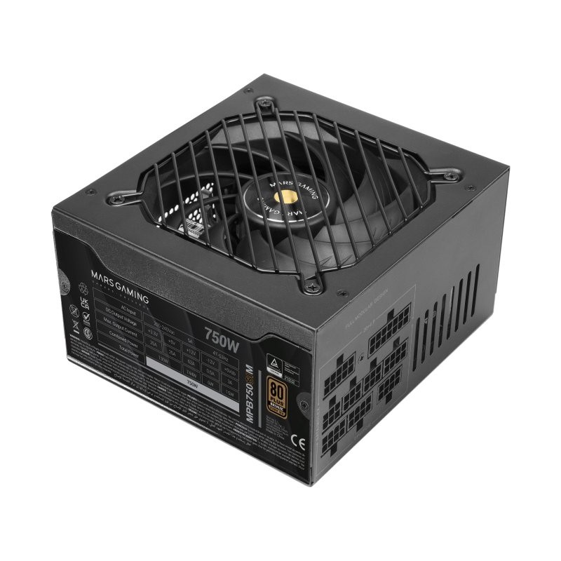 Fuente de Alimentación Mars Gaming MPB750SIM/ 750W/ Ventilador 14cm/ 80 Plus Bronze