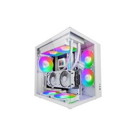 Caja ordenador mars gaming mcvonew atx frgb cristal templado blanca