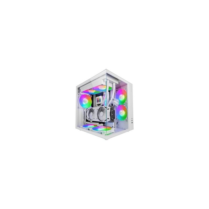 Caja ordenador mars gaming mcvonew atx frgb cristal templado blanca