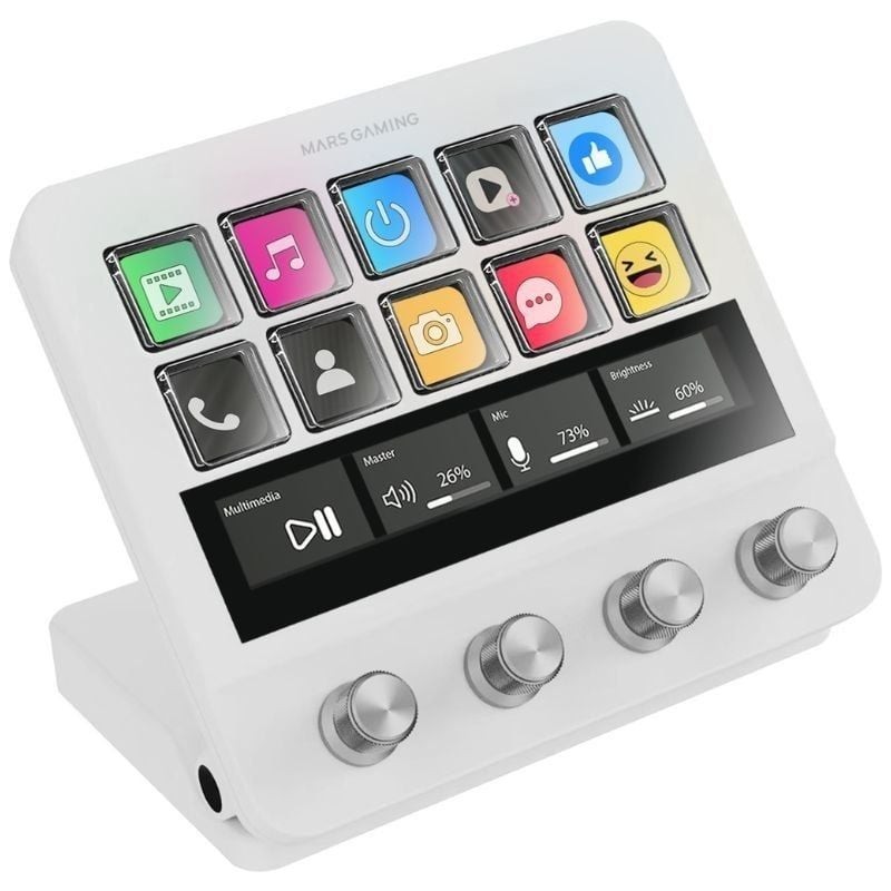 Control deck pro mars gaming msdpro blanco