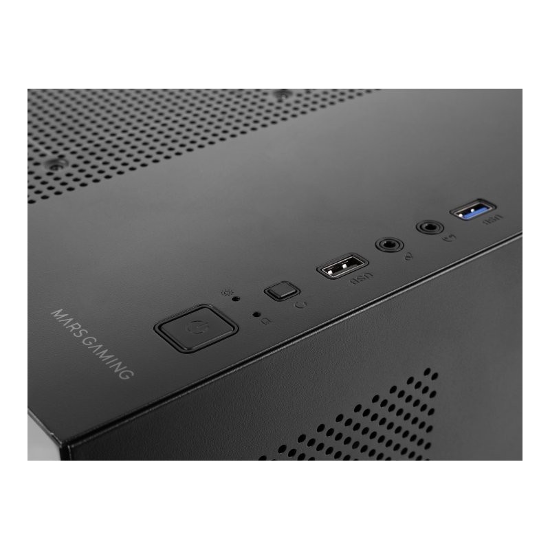 Caja ordenador mars gaming mc3tlite matx rgb cristal templado negro
