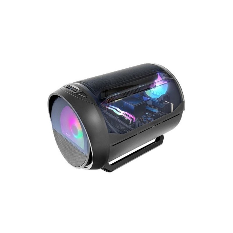 Caja ordenador mars gaming mccylon matx cristal templado negra