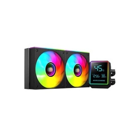 Kit refrigeracion liquida mars gaming mllcdpro240 aio argb 2x 120mm negra