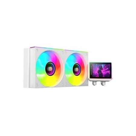 Kit refrigeracion liquida mars gaming mlvisionii240w argb 2x 120mm blanco