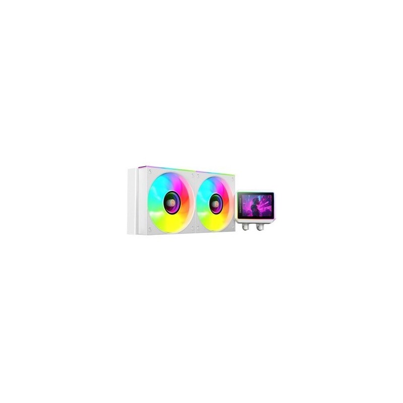 Kit refrigeracion liquida mars gaming mlvisionii240w argb 2x 120mm blanco
