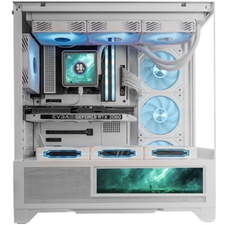 Caja Gaming Semitorre Mars Gaming MC-LCDX/ Blanca
