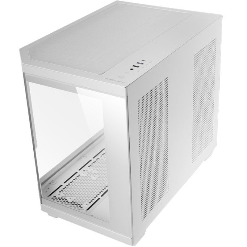 Caja Gaming Minitorre Mars Gaming MC-3TCORELCDM/ Blanca