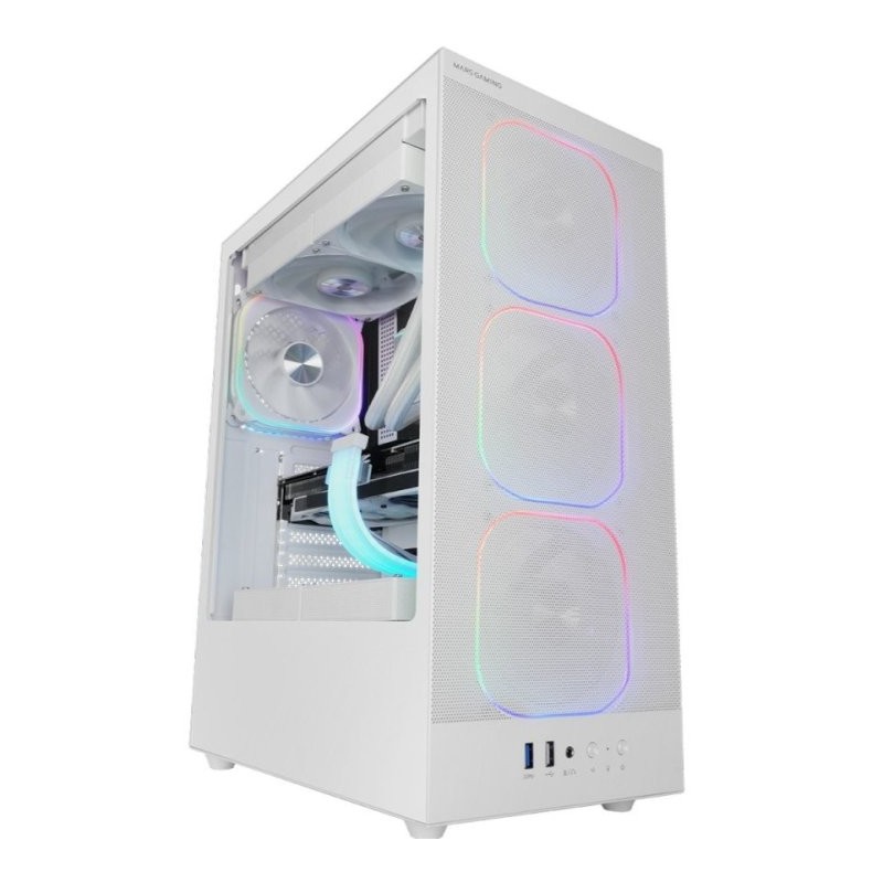 Caja ordenador mars gaming mcnebulaw atx argb cristal templado blanco