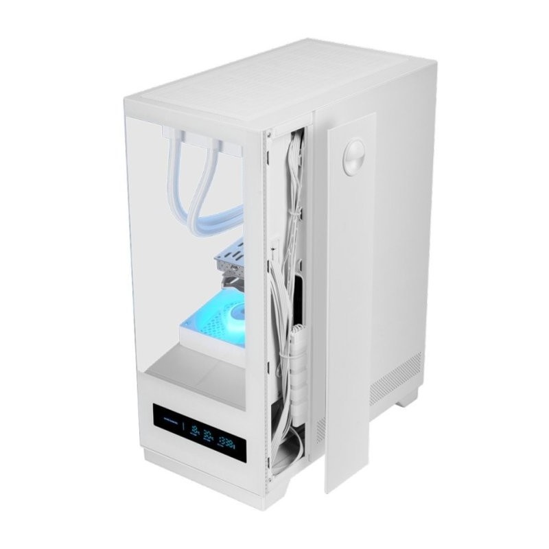 Caja ordenador mars gaming mcpulsarw atx cristal templado blanco