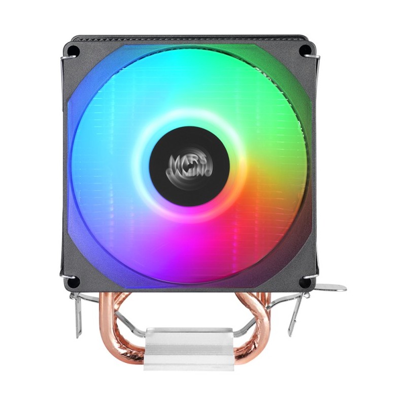 Ventilador disipador cpu mars gaming mcpux2 frgb 90mm negro