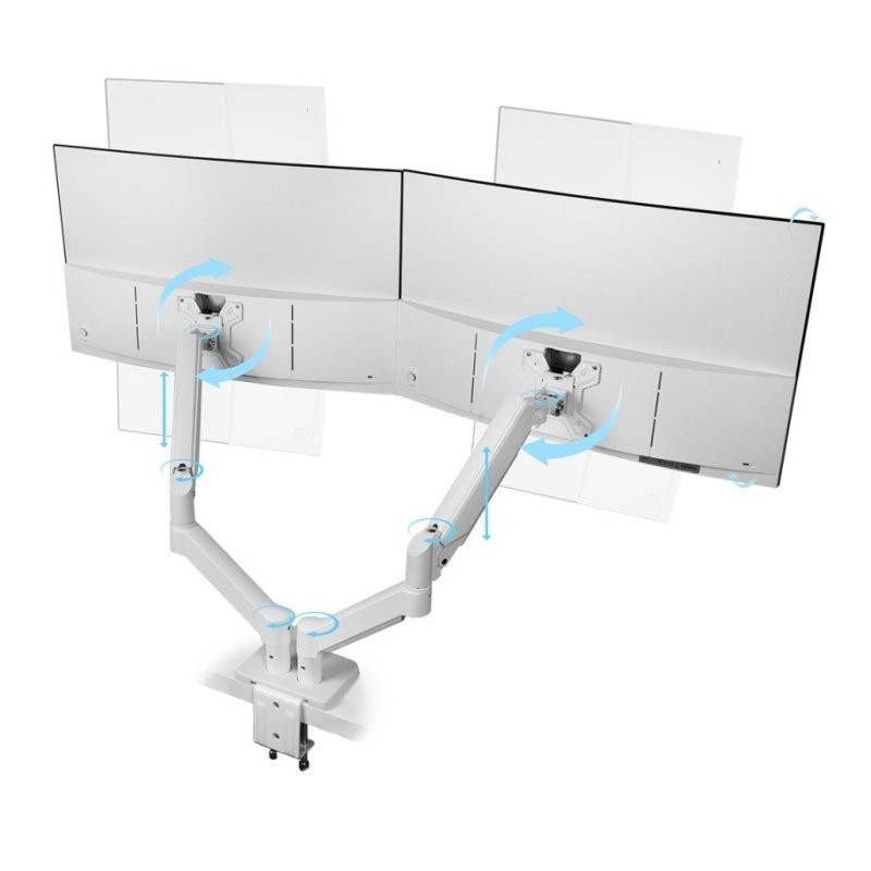 Soporte de mesa gas mars gaming vesa hasta 32 pulgadas 100x100 max 10kg blanco