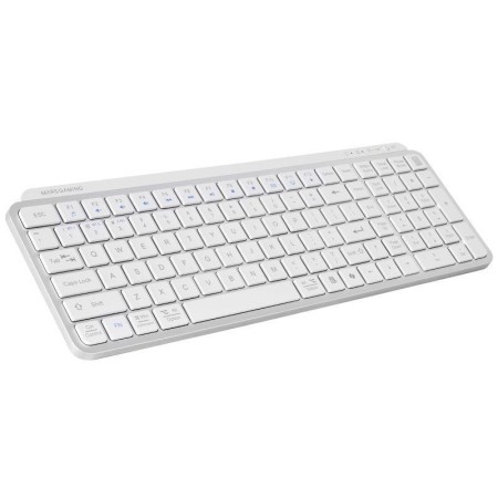 Teclado Compacto Inalámbrico Mars Gaming MK-SILENKEYS/ Blanco