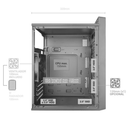 Caja Minitorre Tacens FORTISII