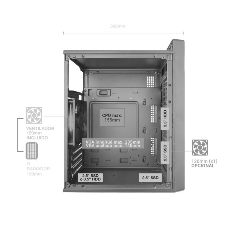 Caja Minitorre Tacens FORTISII