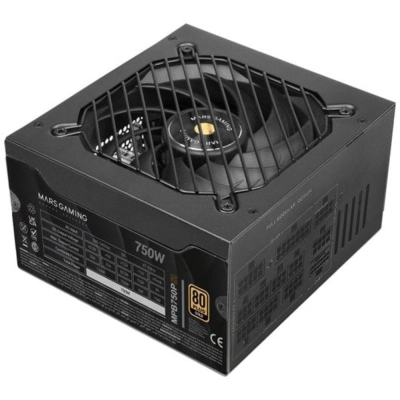Fuente de Alimentación Mars Gaming MPB750PSI/ 750W/ Ventilador 14cm/ ATX 3.1/ PCIe 5.1/ 80 Plus Gold