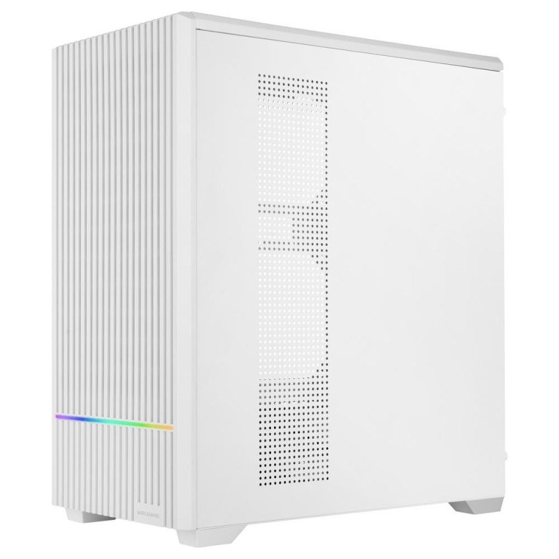 Caja ordenador mars gaming mc - quantum atx argb cristal templado blanco