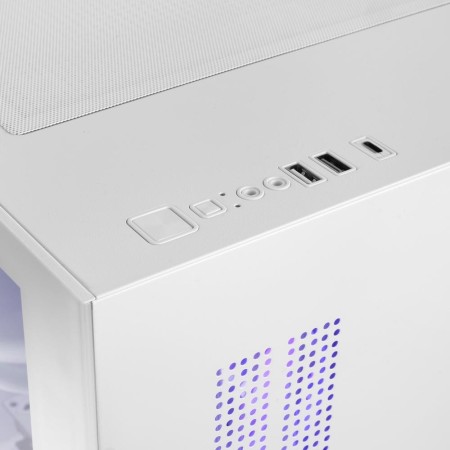 Caja ordenador mars gaming mc - view3w matx argb cristal templado blanca