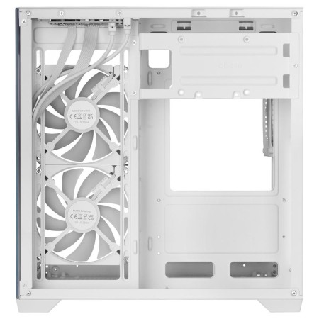 Caja ordenador mars gaming mc - view3w matx argb cristal templado blanca