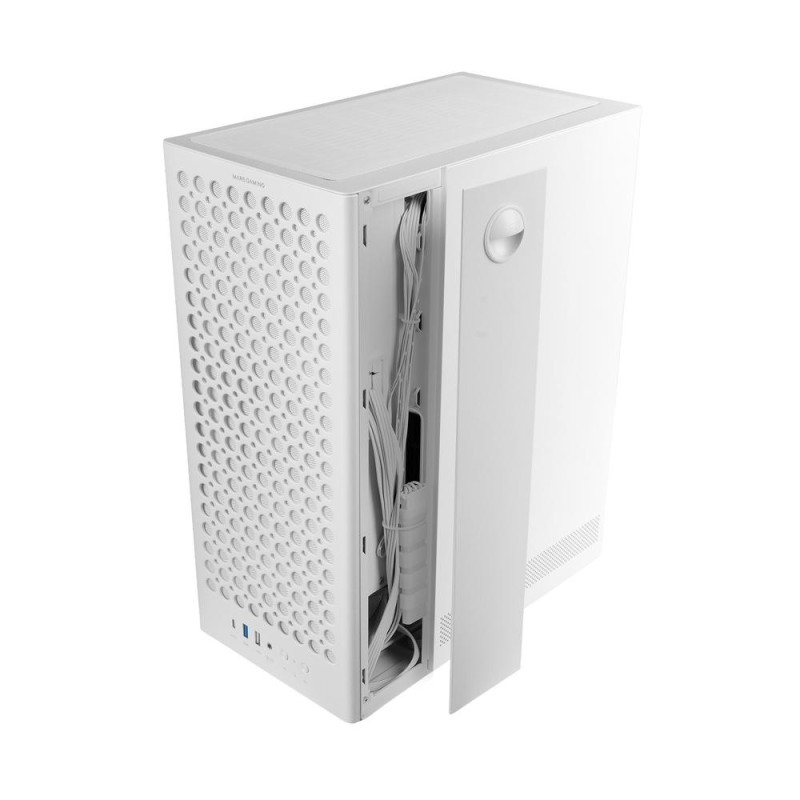 Caja ordenador mars gaming mc - t800 atx cristal templado blanca