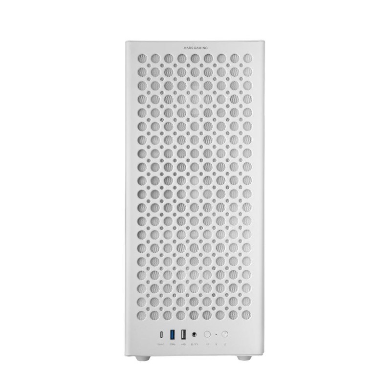 Caja ordenador mars gaming mc - t800 atx cristal templado blanca
