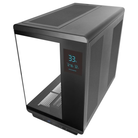 Caja ordenador mars gaming mc - revpro atx argb lcd 4.3 pulgadas cristal templado negra