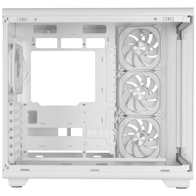 Caja ordenador mars gaming mc - revpro atx argb lcd 4.3 pulgadas cristal templado blanca