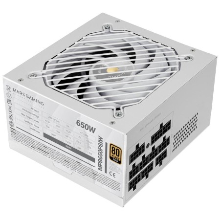 Fuente de Alimentación Mars Gaming MPB650PSI/ 650W/ Ventilador 12cm/ 80 Plus Gold/ Blanca