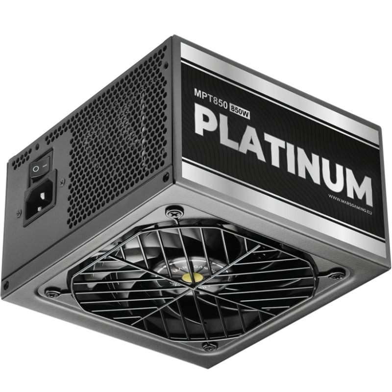 Fuente de Alimentación Mars Gaming MPT850/ 850W/ Ventilador 14cm/ ATX 3.1/ PCIe 5.1/ 80 Plus Platinum/ Negra