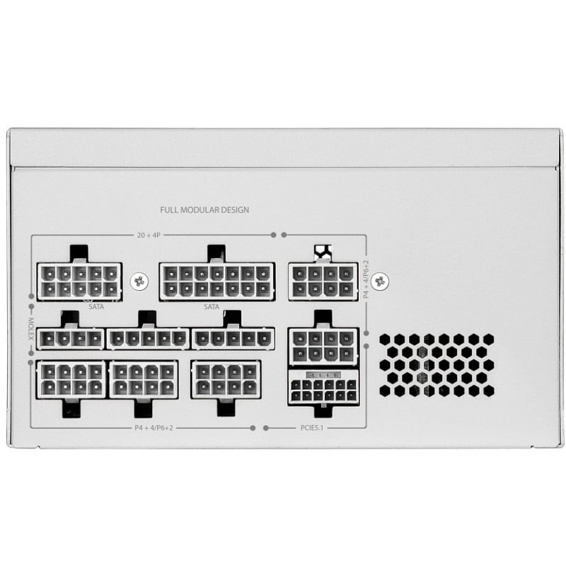 Fuente de Alimentación Mars Gaming MPT850/ 850W/ Ventilador 14cm/ ATX 3.1/ PCIe 5.1/ 80 Plus Platinum/ Blanca