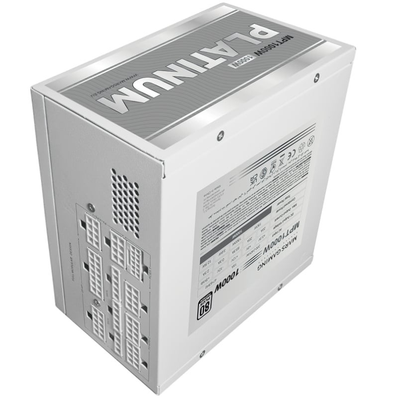 Fuente de Alimentación Mars Gaming MPT1000/ 1000W/ Ventilador 14cm/ ATX 3.1/ PCIe 5.1/ 80 Plus Platinum/ Blanca