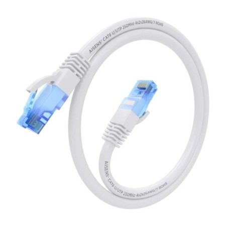 Aisens Cable RJ45 CAT.6 UTP AWG26 CCA Blanco 0.5