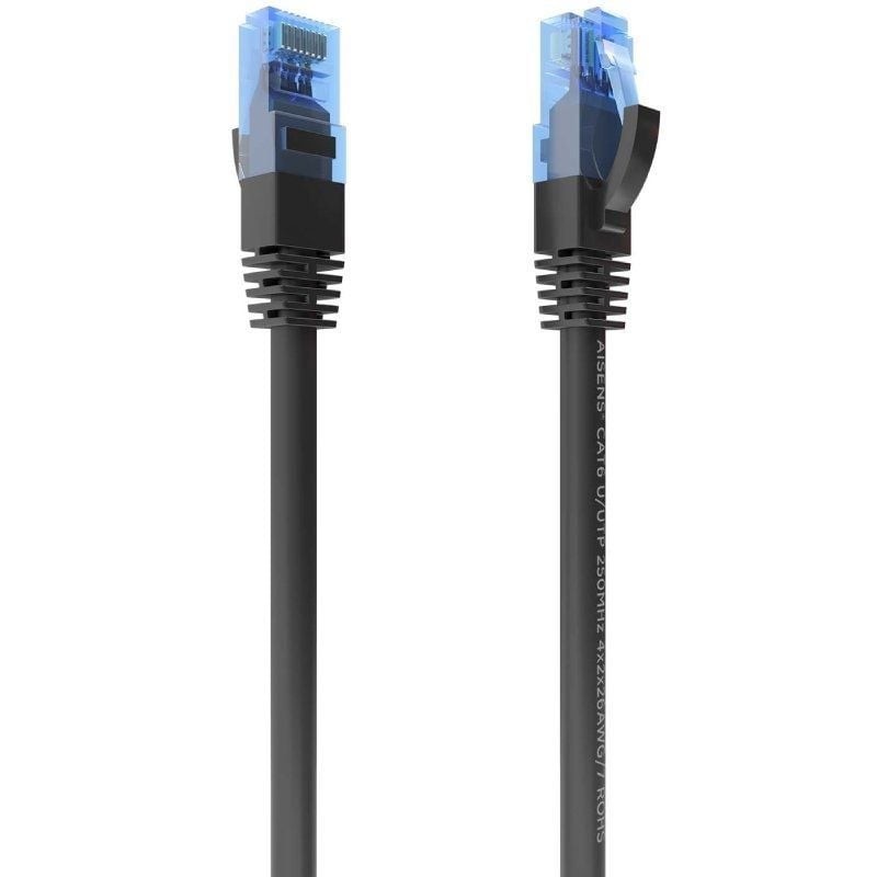 Aisens Cable RJ45 Cat.6 UTP AWG26 CCA Negro 1.5M
