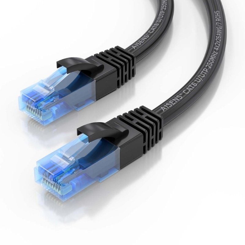Aisens Cable RJ45 Cat.6 UTP AWG26 CCA Negro 1.5M