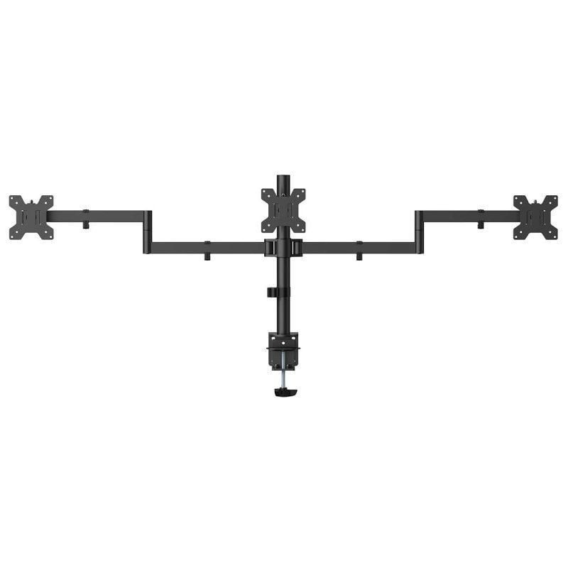 Soporte de Mesa para 3 Monitores Aisens DT27TSR-281/ Giratorio/ Inclinable/ hasta 10kg
