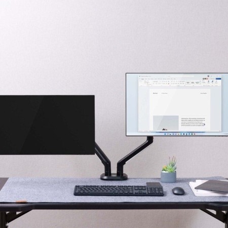 Soporte Gaming para 2 Monitores Aisens DT32TSR-297/ hasta 9kg/ con Iluminación RGB