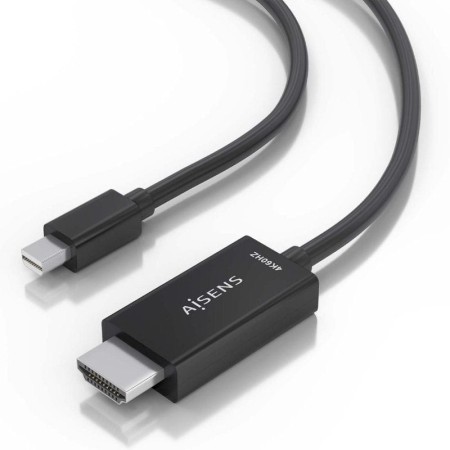 Cable Conversor Aisens A125-0886/ Mini DisplayPort Macho - HDMI 4K Macho/ 1m/ Negro