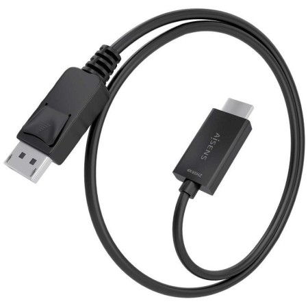 Cable Conversor Aisens A125-0892/ DisplayPort Macho - HDMI 4K Macho/ 1m/ Negro